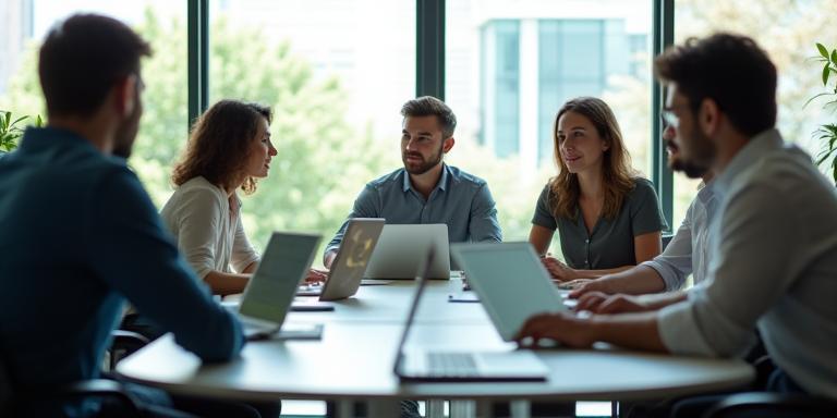 BagIt2Day AI team collaborating in a modern workspace